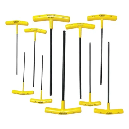 Bondhus Sechskant T-Griff Satz mit Kugelkopf BTX10, Inch, 10-teilig, 13138