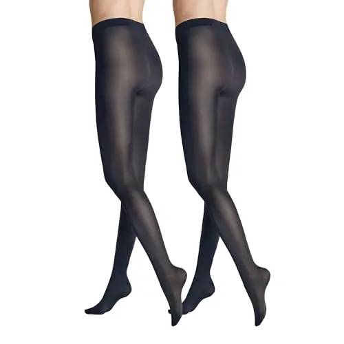 Hudson Damen Strumpfhosen Simply 40 2-Pack semi-blickdicht matt 40 DEN