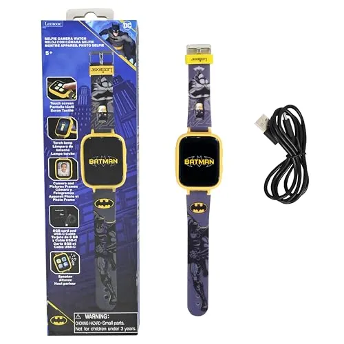 LEXIBOOK Batman Digital und Fitness Armbanduhr - Smartwatch für Kinder mit MP3-Player, Kamera und 5 Spielen! Ideal für Spaß und Fitness mit integriertem Schrittzähler und Bluetooth-Funktion.