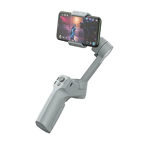 Moza Mini MX Gimbal Stabilisator für 3-Achsen-Smartphone, Videoaufnahme in Echtzeit, Native Steuerung des Telefons, MSG02, grau