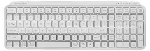 MARS GAMING MKSILENKEYSWES Kabellose Gaming-Tastatur Weiß