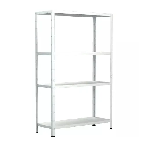 SCHULTE Regalwelt Steckregal mit 4 PowerMAX Fachböden - Steckregal für vielseitige Nutzung, 50 kg Tragkraft pro Fachboden, einfache Montage ohne Werkzeug, ideal für jeden Raum.