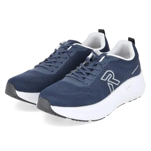 Rieker U4101-14 Herren Sneaker Low - Blau, Gr. 47 - Luftige Herren Sneaker aus Textil in modernem Blau, mit gepolstertem Fußbett und reflektierenden Details für zusätzlichen Komfort und Stil.