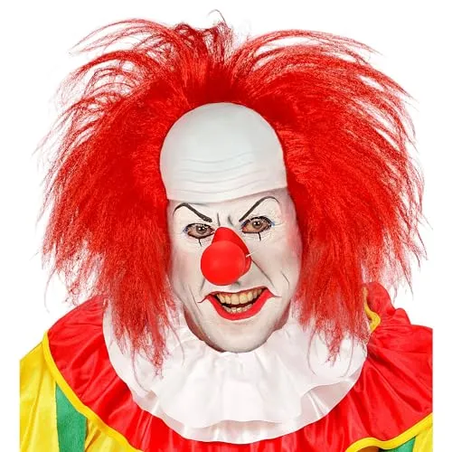 W WIDMANN MILANO Party Fashion - Perücke Clown Glatze mit Haaren, Zirkus, Horror Clown, Fasching, Halloween