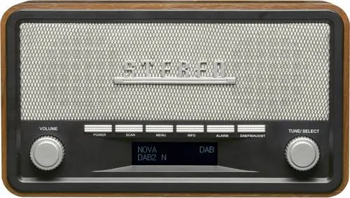 Denver DAB Radio DAB-18, braun - Hochwertiges DAB-Radio mit langlebiger Bauweise und flexibler Gestaltung für besten Klanggenuss