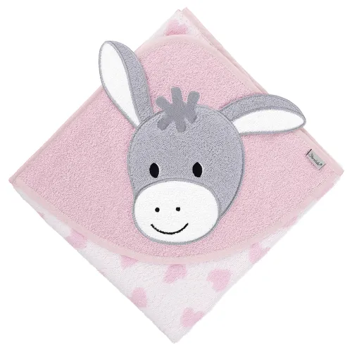 Sterntaler Kapuzenbadetuch Emmi Girl 7141838 in pink von Sterntaler