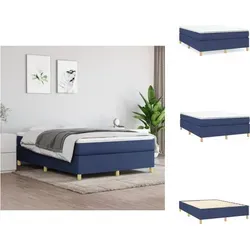 vidaXL Boxspringbett Blau 140x200 cm von vidaXL