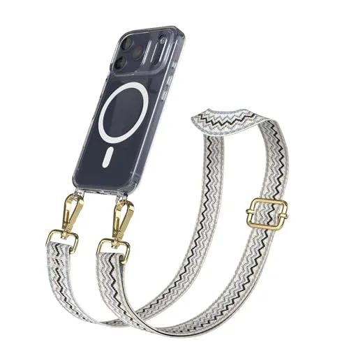 EAZY CASE Handykette - Verstellbares Taschenband für iPhone 17 Pro - Handy-Umhängetaschen & Hüllen mit Umhängeband, vielseitig einsetzbar als modisches Accessoire oder praktische Umhängetasche mit verstellbarer Länge für maximalen Komfort.