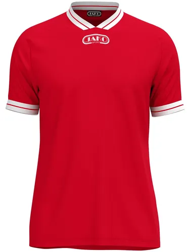 Jako Trikot Retro Ka - rot, Größe:M - Hochwertiges Jako Retro Trikot in rot für Herren, ideal zum Veredeln. Mit klassischem V-Ausschnitt und Rippkragen, perfekt für sportliche Aktivitäten und Teamspiele.