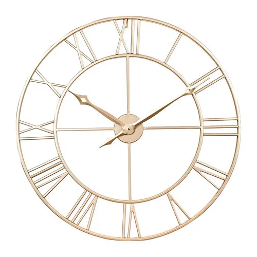 Samilito Vintage Wanduhr - Rund mit Leisem Quarzwerk - Wanduhren im Vintage-Stil mit 2cm dickem Rahmen und römischen Ziffern. Ideal für eine stilvolle und ruhige Atmosphäre, dank leisem Quarzwerk.