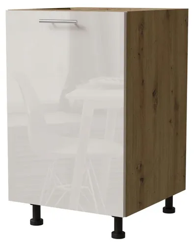 Feldmann-Wohnen Unterschrank, Creme, Eiche Artisan