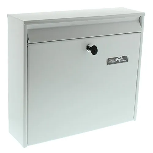 Burg Wächter Anlagenbriefkasten MAIL 5877 W - Wandbriefkasten aus verzinktem Stahl, EU Norm EN 13724, für sicheres Einwerfen von Post bis DIN C4, ideal für die Wandmontage oder Ständer.