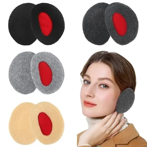 DELAESI 4 Paar Winter-Ohrenschützer für Damen und Herren