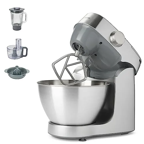 Mixer Kenwood 1000 W Silberfarben - Küchenmaschine mit 1000 W Leistung, ideal für müheloses Mixen und Zubereiten von Speisen. Perfekt für kreative Kochliebhaber!