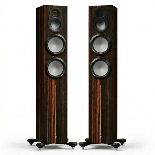 Paar Monitor Audio Gold 300 6G Macassar 3-Wege Standlautsprecher Lautsprecher 1