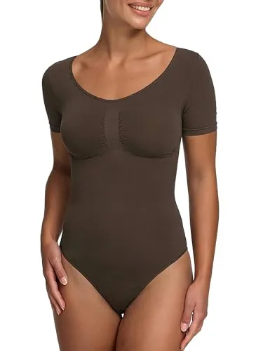creamy fabrics T-Shirt Bodysuit Shapewear mit Slip – Figurformender Body für Damen