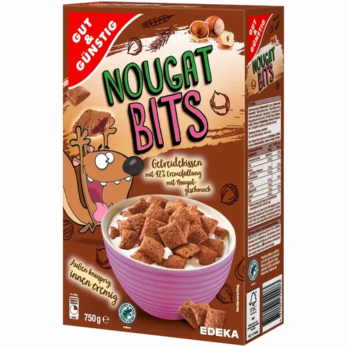 Gut&Günstig Nougat Bits Getreidekissen 750g