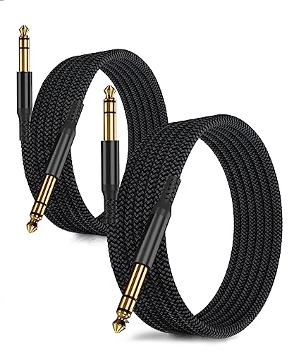 RUXELY 6.35mm Gitarrenkabel 6M 2Stück,1/4