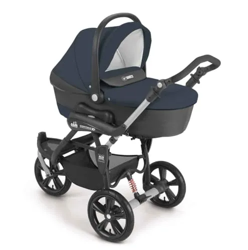 3-in-1 Kombi-Kinderwagen Cortina X3 tris | Inkl. Babyschale & Wickeltasche - Klassischer Kombi-Kinderwagen für Neugeborene bis Kleinkinder, mit höhenverstellbarem Schiebegriff und kompaktem Faltsystem – perfekt für Eltern, die Sicherheit und Stil vereinen möchten.