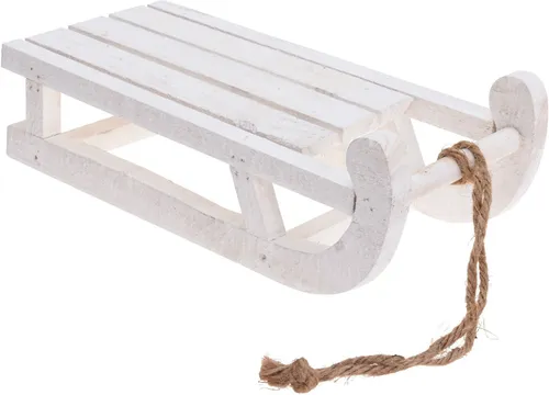 Schlitten aus Holz 31x14cm Dekoschlitten Holzschlitten Weihnachtsdeko Winterdeko