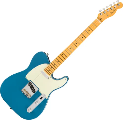 Fender Am Pro Clsc Tele MN FLPB - E-Gitarre - Fender American Professional Classic Telecaster; Korpus aus Erle, 22 Jumbo Bünde und 2x Coastline '63 Single-Coil für herausragenden Klang; ideal für Musiker, die Qualität und Stil suchen.