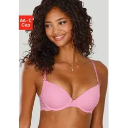 Nuance by Lascana Schalen-BH im Rücken aus Spitze, Cups aus Microtouch, Dessous rosa 80