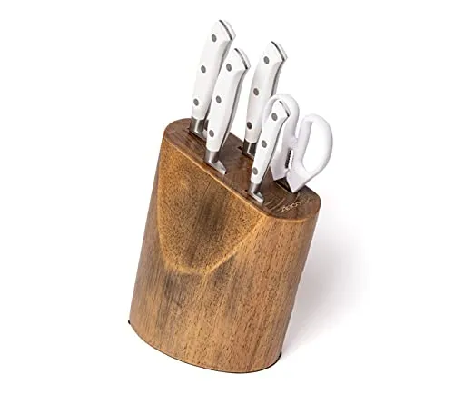 ARCOS Messer-Set Geschmiedet 5-teilig - Riviera Blanc - Küchenmesser-Set mit ergonomischem POM-Griff und patentierter Nitrum-Technologie für höchste Haltbarkeit und präzisen Schnitt. Ideal für vielseitigen Einsatz in der Küche.