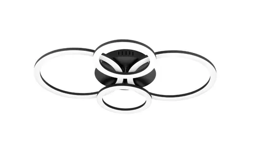 Eglo Parrapos-Z LED Deckenleuchte 41W - Moderne Deckenleuchte in Schwarz mit einstellbarem Farbtemperaturbereich von 3000-6500K, ideal für stimmungsvolle Beleuchtung in jedem Raum.