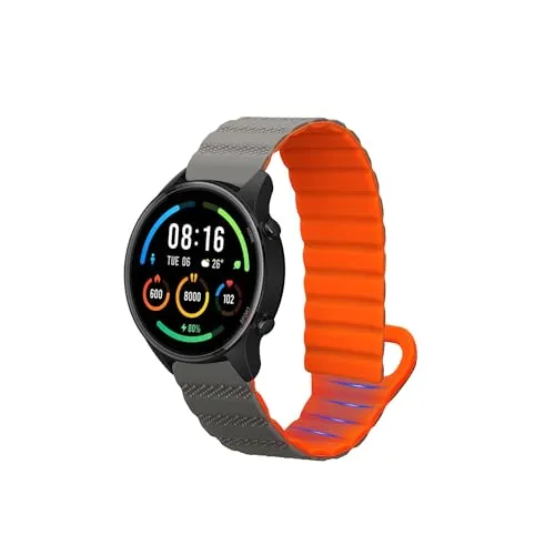 kwmobile Ersatzarmband kompatibel mit Xiaomi Mi Watch Color Sport / S1 Active Armband - Fitnesstracker Silikon Band mit Magnetverschluss