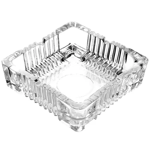 Vilde Aschenbecher Ascher aus Klarglas quadratisch für den Tisch 10,5x10,5x3,5cm