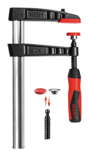 Bessey Schraubzwinge Temperguss mit 2-Komponenten-Heft 100 x 50 mm /15 x 5 mm - TG10-2K