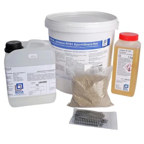 Gießharz Intopox R101 Epoxidharz Laminierharz 3kg Sanierharz Set + Anmischeimer
