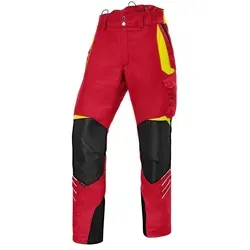 KÜBLER FOREST Schnittschutzhose PSA 3 - Rot/Warngelb 3XL - Arbeits- & Schutzkleidung für Forstarbeiter, bietet maximalen Schnittschutz mit 9 Lagen Gewebe und sorgt durch ergonomisches Design für optimale Bewegungsfreiheit und Sichtbarkeit.