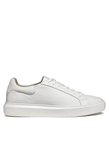 Geox Herren U DEIVEN D Sneaker, White, 44 EU - Herren-Sneaker mit atmungsaktiver Sohle für optimalen Komfort und frisches Fußklima, ideal für den Alltag.