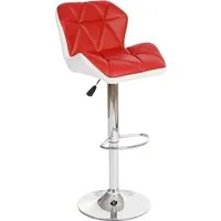 MCW Barhocker A92 2er-Set Rot - Moderne Sitzhocker aus Kunstleder mit verchromtem Stahlgestell, stufenlos höhenverstellbar und 360° drehbar. Ideal für stilvolle Wohnräume und höchsten Sitzkomfort.