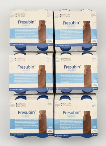 Fresubin Energy Drink Chocolate 24x200ml - Hochkalorische Trinknahrung - Nahrungsergänzungsmittel für erhöhten Energiebedarf, glutenfrei und eiweißreich, ideal für Rekonvaleszenz und allgemeines Wohlbefinden.