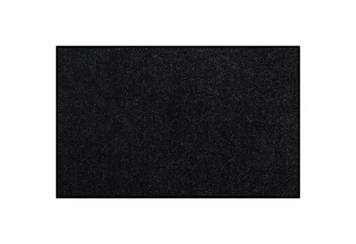 Salonloewe Waschbare Fußmatte Schwarz 75x120 cm - Tür- & Bodenmatten, ideal für drinnen und draußen, waschmaschinengeeignet für einfache Reinigung und stets frisches Aussehen.