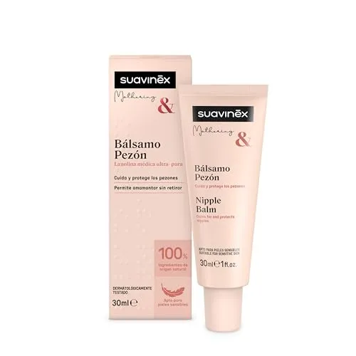 Suavinex pflegende Körperlotion Mothering Brustwarzenbalsam - Ganzkörperpflege für stillende Mütter, spendet intensive Feuchtigkeit und schützt empfindliche Brustwarzen, ideal für die Stillzeit.