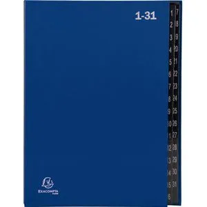Exacompta Pultordner 57042E, Ordonator, A4, 1-31, 32 Fächer, Hartpappe, blau