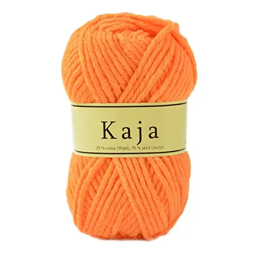 100g Mützenwolle/Jackenstrickgarn KAJA, 25% Wolle, verschieden Farben
