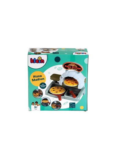Theo Klein 7337 Pizza Station - Kreatives Spielset für kleine Pizzabäcker - Kaufläden & Zubehör - Fantasievoll Pizzen backen und servieren mit Pizzarad, Tellern und Käsescheiben. Fördert Kreativität und Feinmotorik für Kinder ab 3 Jahren.
