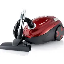 Ariete 2735 Staubsauger - 700 W Zylinder-Vakuum, 2,5 l Staubbeutel, ideal für Teppich und harte Böden in Schwarz-Rot