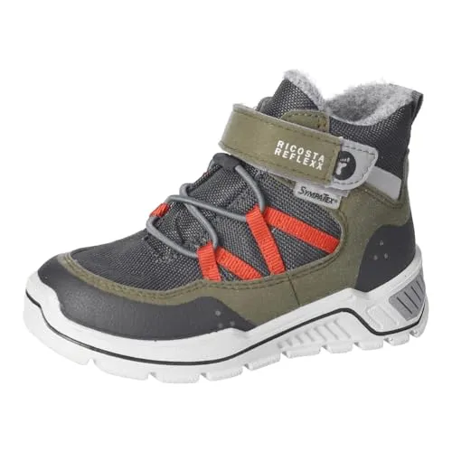Ricosta Stiefelette - Bequeme Wanderschuhe für Kinder - Robuste Stiefelette aus Kunstleder/Textil mit Warmfutter und Wechselfußbett, ideal für die gesunde Entwicklung von Kinderfüßen und einfachen Einstieg dank Klettverschluss.