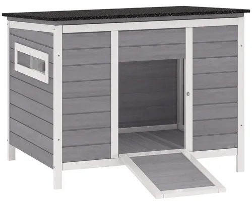 Wetterfester Entenstall aus Holz mit Schiebefenster - Robuster Entenstall aus Tannen- und Kiefernholz, isoliert und ideal für die Haltung von Enten. Mit herausnehmbarem Boden für einfache Reinigung und optimalem Komfort.