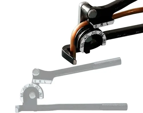 CCLIFE Rohrbiegegerät 3 in 1 Rohrbieger 6-8-10 mm Rohrbiegezange 0-180° Manueller Biegezange für Aluminium Messing Kupferrohr Dünnes Hohlrohr, 1 Stück