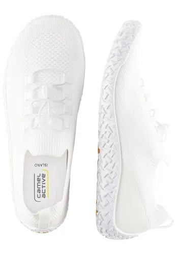 CAMEL ACTIVE Damen Barfußschuhe - Weiß - 39 - Sneaker für Damen mit bequemer, profilierter Gummisohle und Kordelzug für individuellen Halt, ideal für Freizeitaktivitäten.
