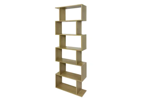 HTI-Living Standregal Thekla 70189 - Stylisches Standregal mit 6 versetzt angeordneten Regalfächern, ideal für Bücher und dekorative Accessoires. Maße: 70 x 189 x 23,5 cm - perfekt für ein individuelles Wohnambiente.
