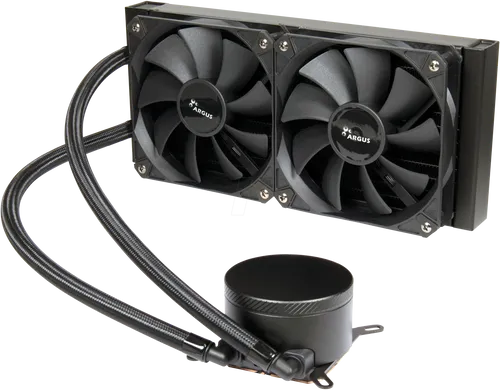 Inter-Tech B-240 AIO Wasserkühlung, schwarz - 240mm AIO Wasserkühlung mit Doppelkammer-Pumpe und Kupfer-Wärmeleitplatte, ideal für leistungsstarke Kühlung in Gaming-PCs und kompatibel mit verschiedenen Sockeln.