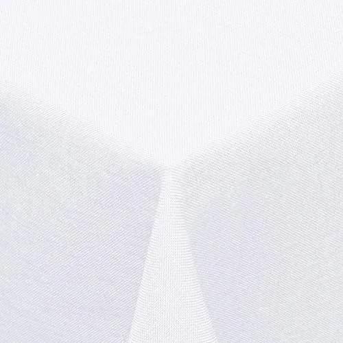 Textil Tischdecke Leinen-Optik 135x180cm eckig mit Fleck-Schutz Weiss *flüssigkeitsabweisend* Farbe wählbar