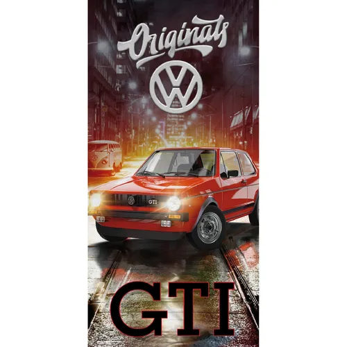 VW Volkswagen Badetuch Golf GTI Rot 75x150 cm 100% Baumwolle Strandtuch Handtuch